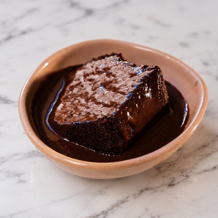 Bolo de Chocolate com Brigadeiro, prato do XEPA